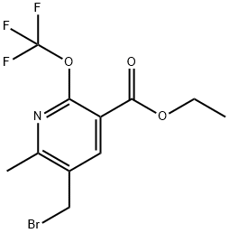Ethyl 3-(bromomethyl)-2-methyl-6-(trifluoromethoxy)pyridine-5-carboxylate Structural