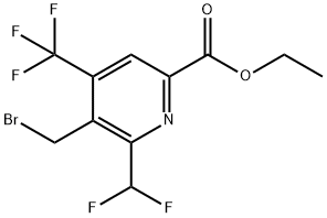 Ethyl 3-(bromomethyl)-2-(difluoromethyl)-4-(trifluoromethyl)pyridine-6-carboxylate Structural