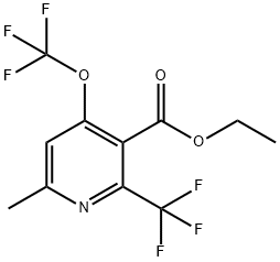 Ethyl 6-methyl-4-(trifluoromethoxy)-2-(trifluoromethyl)pyridine-3-carboxylate Structural