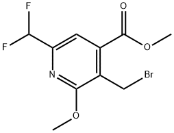 Methyl 3-(bromomethyl)-6-(difluoromethyl)-2-methoxypyridine-4-carboxylate Structural