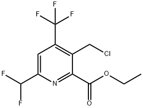 Ethyl 3-(chloromethyl)-6-(difluoromethyl)-4-(trifluoromethyl)pyridine-2-carboxylate Structural