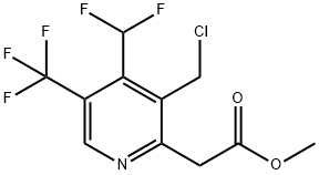 Methyl 3-(chloromethyl)-4-(difluoromethyl)-5-(trifluoromethyl)pyridine-2-acetate Structural