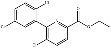 Ethyl 5-chloro-6-(2,5-dichlorophenyl)picolinate Structural