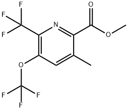 Methyl 3-methyl-5-(trifluoromethoxy)-6-(trifluoromethyl)pyridine-2-carboxylate Structural