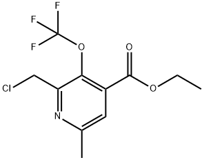 Ethyl 2-(chloromethyl)-6-methyl-3-(trifluoromethoxy)pyridine-4-carboxylate Structural
