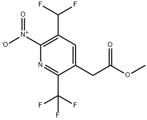 Methyl 3-(difluoromethyl)-2-nitro-6-(trifluoromethyl)pyridine-5-acetate Structural