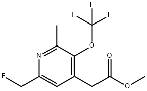 Methyl 6-(fluoromethyl)-2-methyl-3-(trifluoromethoxy)pyridine-4-acetate Structural