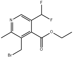 Ethyl 3-(bromomethyl)-5-(difluoromethyl)-2-methylpyridine-4-carboxylate Structural