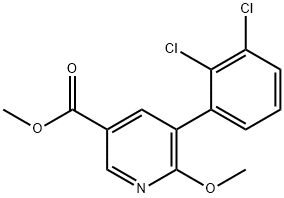 Methyl 5-(2,3-dichlorophenyl)-6-methoxynicotinate Structural