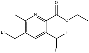 Ethyl 3-(bromomethyl)-5-(difluoromethyl)-2-methylpyridine-6-carboxylate Structural