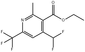 Ethyl 4-(difluoromethyl)-2-methyl-6-(trifluoromethyl)pyridine-3-carboxylate Structural