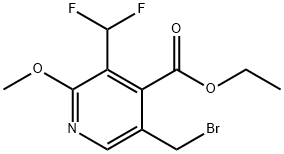Ethyl 5-(bromomethyl)-3-(difluoromethyl)-2-methoxypyridine-4-carboxylate Structural