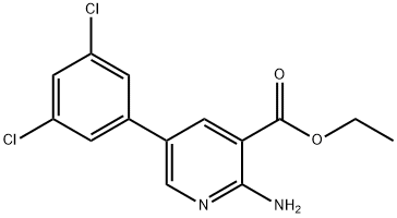 Ethyl 2-amino-5-(3,5-dichlorophenyl)nicotinate Structural