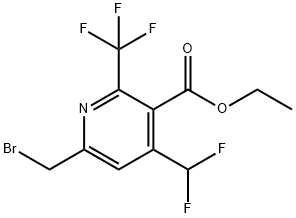 Ethyl 6-(bromomethyl)-4-(difluoromethyl)-2-(trifluoromethyl)pyridine-3-carboxylate Structural