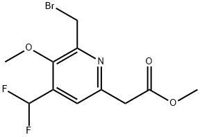 Methyl 2-(bromomethyl)-4-(difluoromethyl)-3-methoxypyridine-6-acetate Structural