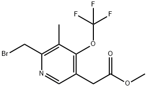 Methyl 2-(bromomethyl)-3-methyl-4-(trifluoromethoxy)pyridine-5-acetate Structural