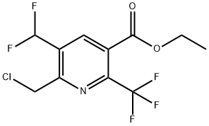 Ethyl 2-(chloromethyl)-3-(difluoromethyl)-6-(trifluoromethyl)pyridine-5-carboxylate Structural