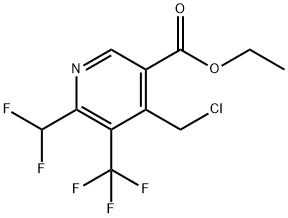 Ethyl 4-(chloromethyl)-2-(difluoromethyl)-3-(trifluoromethyl)pyridine-5-carboxylate Structural