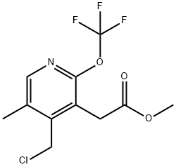 Methyl 4-(chloromethyl)-5-methyl-2-(trifluoromethoxy)pyridine-3-acetate Structural