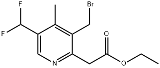 Ethyl 3-(bromomethyl)-5-(difluoromethyl)-4-methylpyridine-2-acetate Structural