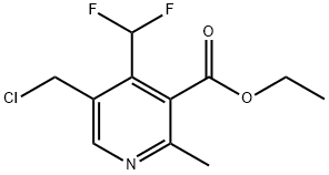 Ethyl 5-(chloromethyl)-4-(difluoromethyl)-2-methylpyridine-3-carboxylate Structural