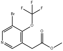Methyl 3-bromo-4-(trifluoromethoxy)pyridine-5-acetate Structural