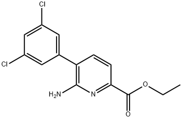 Ethyl 6-amino-5-(3,5-dichlorophenyl)picolinate Structural