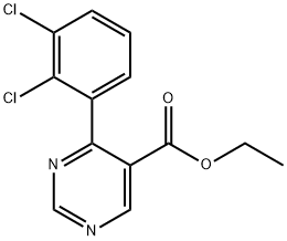 Ethyl 4-(2,3-dichlorophenyl)pyrimidine-5-carboxylate Structural
