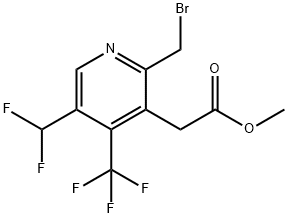 Methyl 2-(bromomethyl)-5-(difluoromethyl)-4-(trifluoromethyl)pyridine-3-acetate Structural