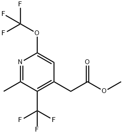 Methyl 2-methyl-6-(trifluoromethoxy)-3-(trifluoromethyl)pyridine-4-acetate Structural
