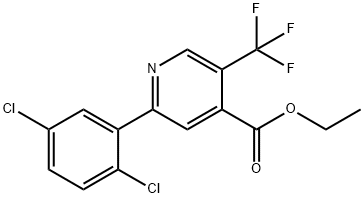 Ethyl 2-(2,5-dichlorophenyl)-5-(trifluoromethyl)isonicotinate Structural