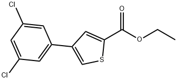 Ethyl 4-(3,5-dichlorophenyl)thiophene-2-carboxylate Structural
