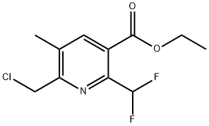 Ethyl 2-(chloromethyl)-6-(difluoromethyl)-3-methylpyridine-5-carboxylate Structural