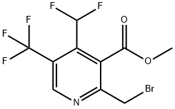 Methyl 2-(bromomethyl)-4-(difluoromethyl)-5-(trifluoromethyl)pyridine-3-carboxylate Structural