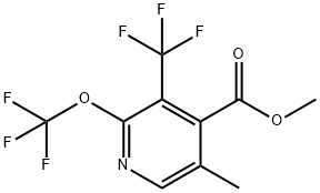 Methyl 5-methyl-2-(trifluoromethoxy)-3-(trifluoromethyl)pyridine-4-carboxylate Structural