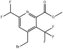 Methyl 4-(bromomethyl)-6-(difluoromethyl)-3-(trifluoromethyl)pyridine-2-carboxylate Structural