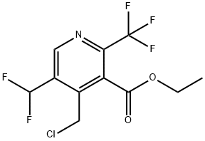 Ethyl 4-(chloromethyl)-5-(difluoromethyl)-2-(trifluoromethyl)pyridine-3-carboxylate Structural