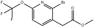 Methyl 2-bromo-6-(trifluoromethoxy)pyridine-3-acetate Structural