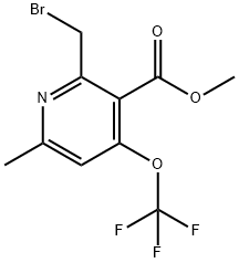 Methyl 2-(bromomethyl)-6-methyl-4-(trifluoromethoxy)pyridine-3-carboxylate Structural