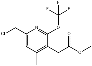 Methyl 6-(chloromethyl)-4-methyl-2-(trifluoromethoxy)pyridine-3-acetate Structural