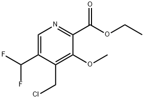 Ethyl 4-(chloromethyl)-5-(difluoromethyl)-3-methoxypyridine-2-carboxylate Structural