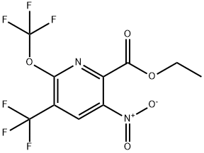 Ethyl 5-nitro-2-(trifluoromethoxy)-3-(trifluoromethyl)pyridine-6-carboxylate Structural