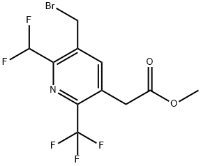 Methyl 3-(bromomethyl)-2-(difluoromethyl)-6-(trifluoromethyl)pyridine-5-acetate Structural