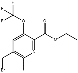 Ethyl 3-(bromomethyl)-2-methyl-5-(trifluoromethoxy)pyridine-6-carboxylate Structural