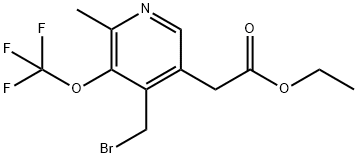 Ethyl 4-(bromomethyl)-2-methyl-3-(trifluoromethoxy)pyridine-5-acetate Structural