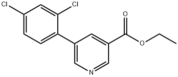 Ethyl 5-(2,4-dichlorophenyl)nicotinate Structural