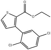 Ethyl 3-(2,5-dichlorophenyl)thiophene-2-carboxylate Structural