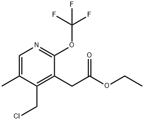 Ethyl 4-(chloromethyl)-5-methyl-2-(trifluoromethoxy)pyridine-3-acetate Structural