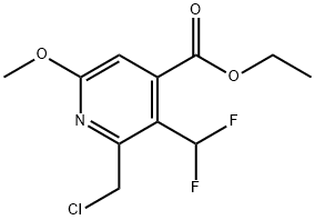 Ethyl 2-(chloromethyl)-3-(difluoromethyl)-6-methoxypyridine-4-carboxylate Structural