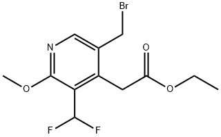 Ethyl 5-(bromomethyl)-3-(difluoromethyl)-2-methoxypyridine-4-acetate Structural